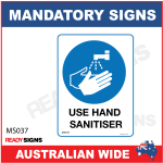 MANDATORY SIGN - MS037 - USE HAND SANITISER 